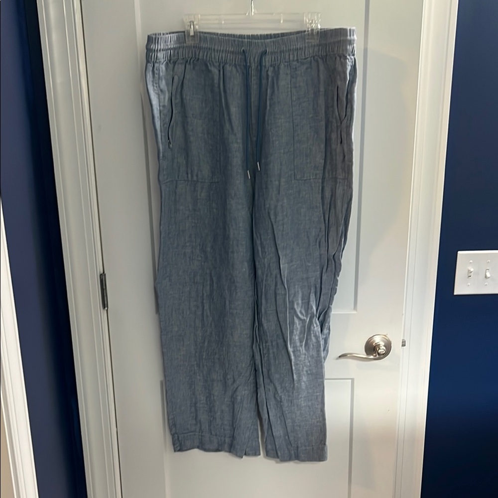 Athleta Linen Chambray Pants
